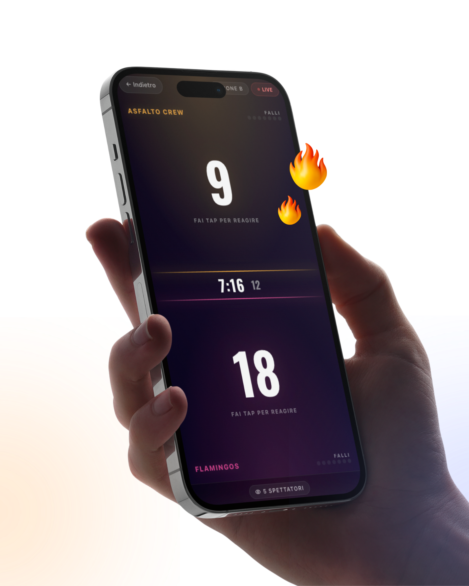 HOOPR — punteggio live dal telefono